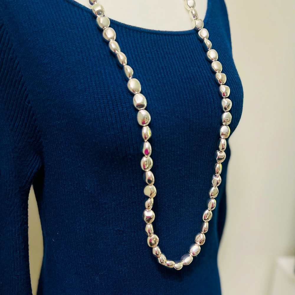 Silver Beaded Necklace